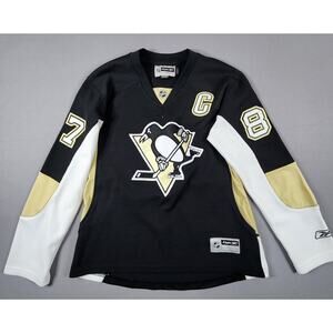 Crosby #87 Captains NHL Women's Medium Pittsburg Penguins Hockey Jersey Reebok